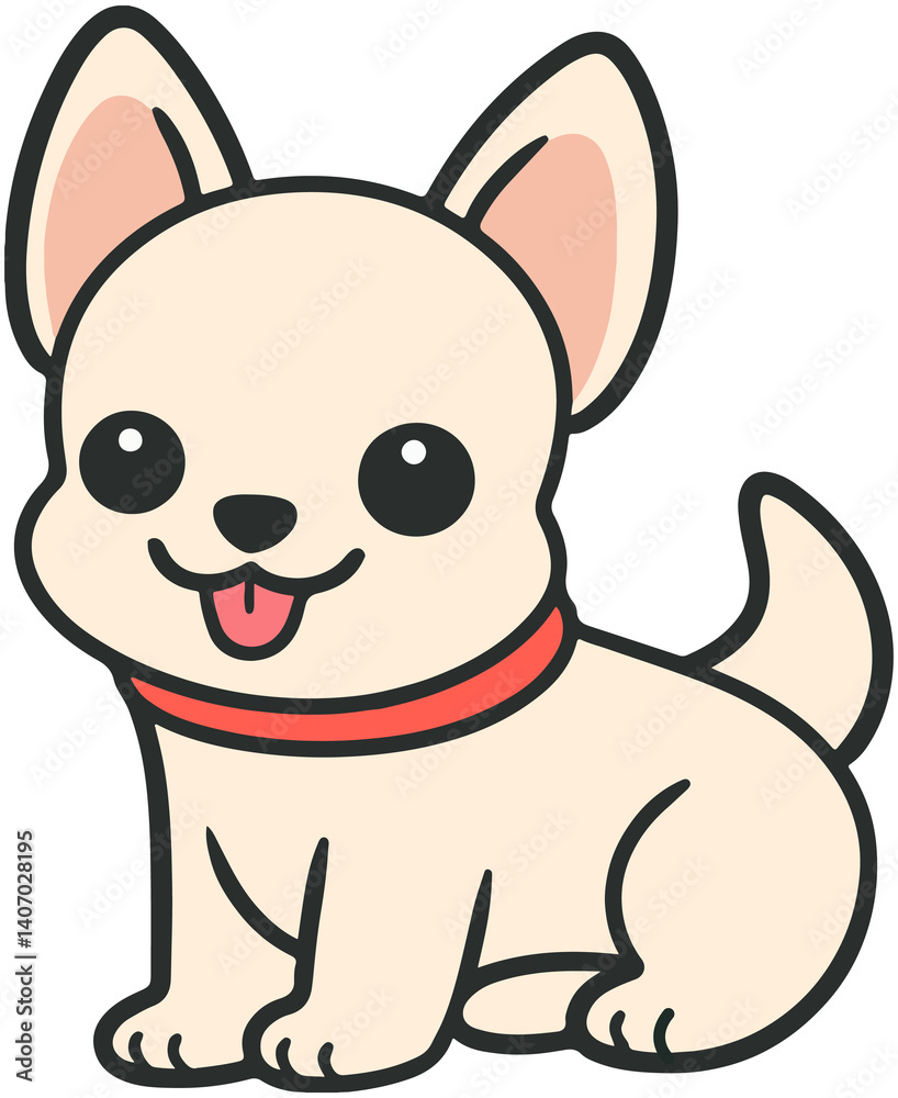 Obraz premium Chihuahua Cute Dog cartoon icon