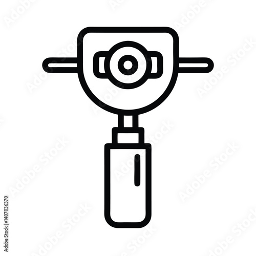 Outline of Ophthalmoscope on white background