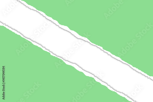 Realistic cyan torn paper edge with transparent background for creative layering