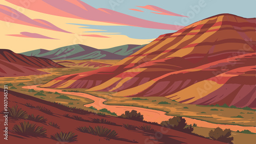 Morning light over the Painted Hills – Oregon, USA
