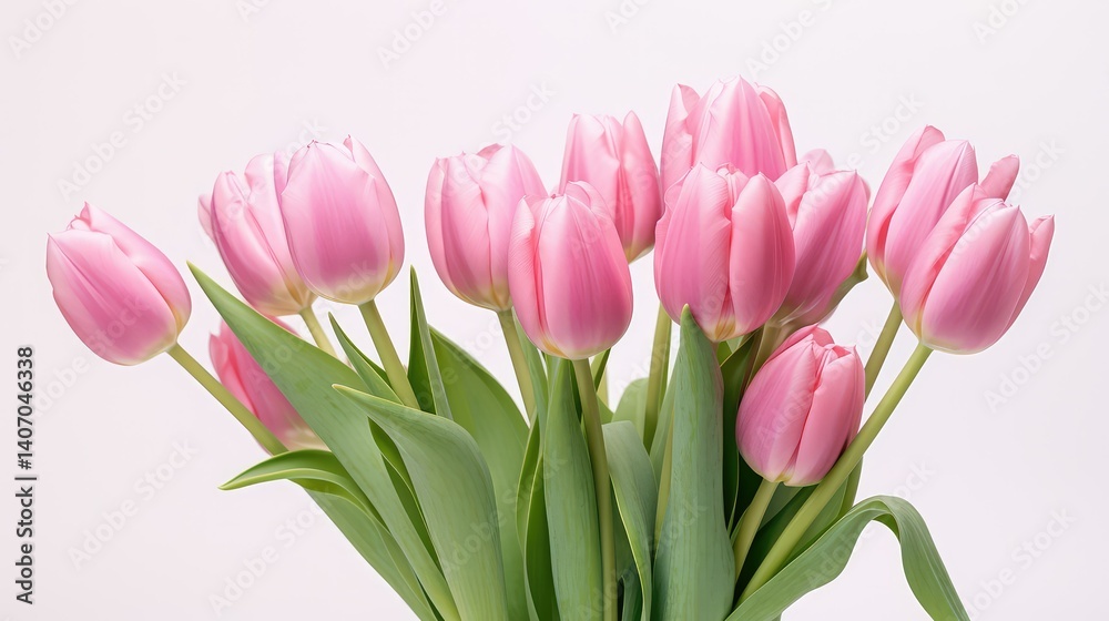 arrangement pink tulips isolated arrangement pink tulips isolated