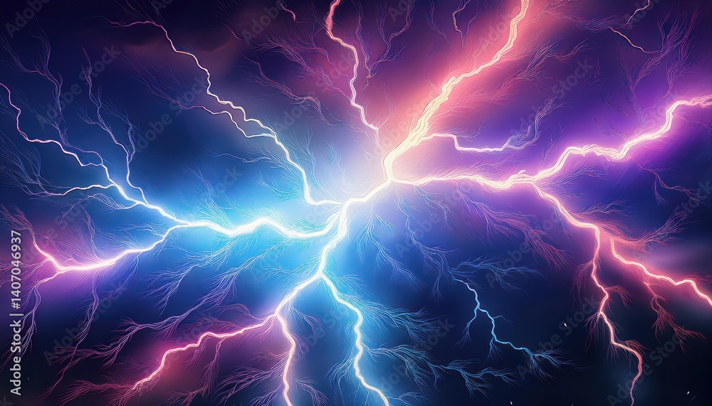 Striking Anime Lightning Illuminates a Vibrant Abstraction, Depicting Electric Energy and Dramatic Intensity in an Epic Battle Scene. Striking Anime Lightning Illuminates a Vibrant Abstraction, Depicting Electric Energy and Dramatic Intensity in an Epic Battle Scene.