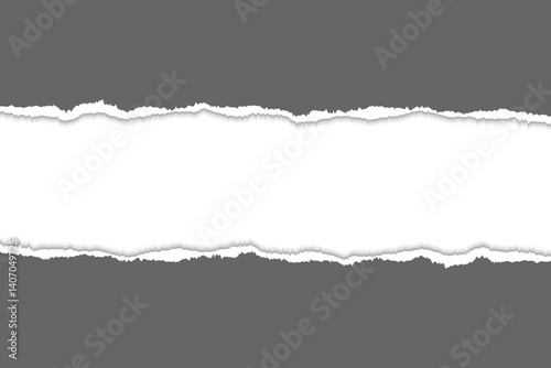 Torn Paper Edges, Ripped, Ragged, White, Design Element