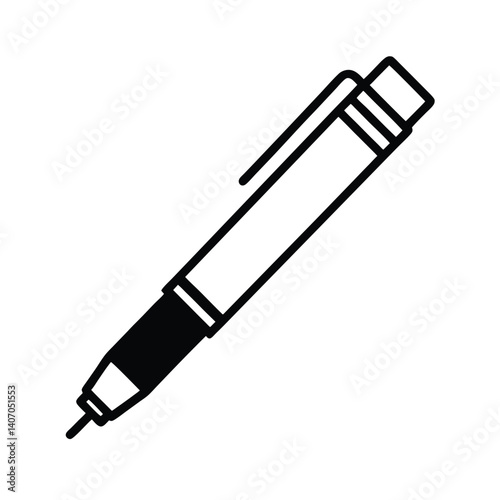 Outline of Penlight on white background