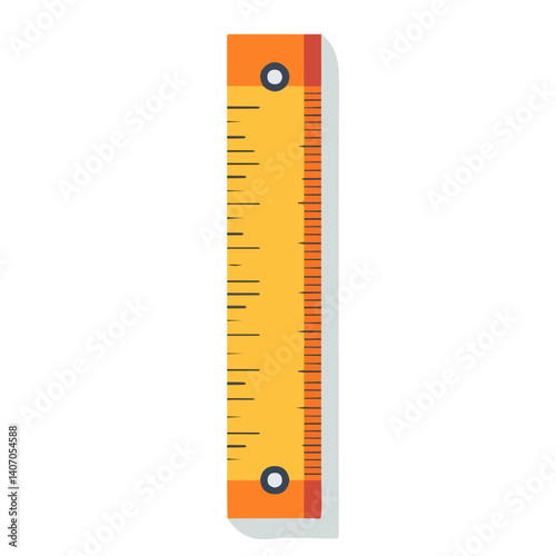 My flat 2D vector illustration of a Architects ruler isolate isolated, designed as an icon, and isolated on a white background. simple icon design, set collection
