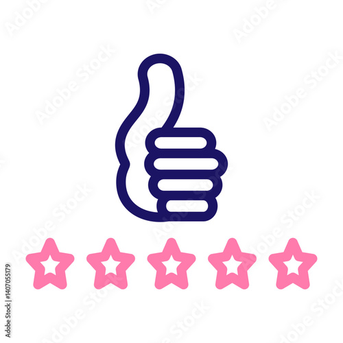 Satisfied Customer Vector Line Two Colors Icon Design