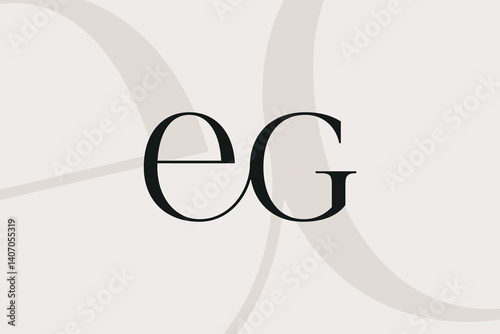 EG or GE letter logo icon design. Classic style luxury initials monogram.