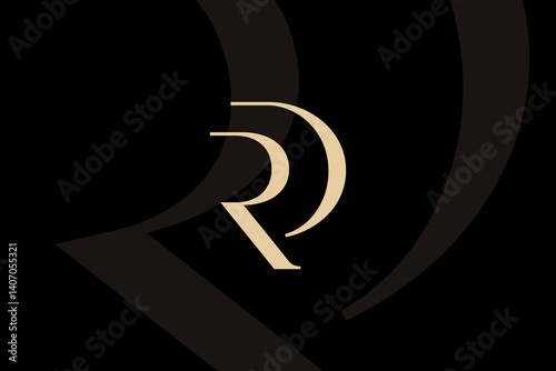 DR or RD letter logo icon design. Classic style luxury initials monogram.