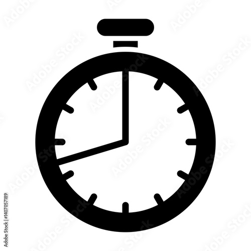 Stopwatch Vector Glyph Icon Design