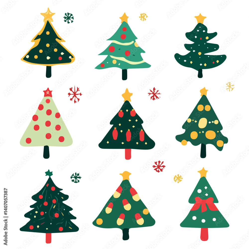 My Simple, flat, 2D icon of a Christmas Tree SET isolated on a transparent background. It is a vector, animation design, vector, flat design, simple flat 2D icon, minimalist design, clipart My Simple, flat, 2D icon of a Christmas Tree SET isolated on a transparent background. It is a vector, animation design, vector, flat design, simple flat 2D icon, minimalist design, clipart