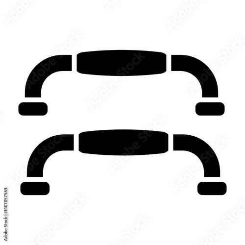 Pushup Bars Vector Glyph Icon Design