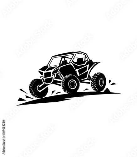 off road adventure atv utv buggy isolated logo vector	