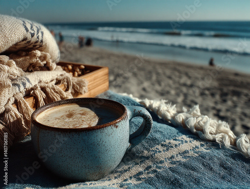 A relaxed scene of a coffee...
