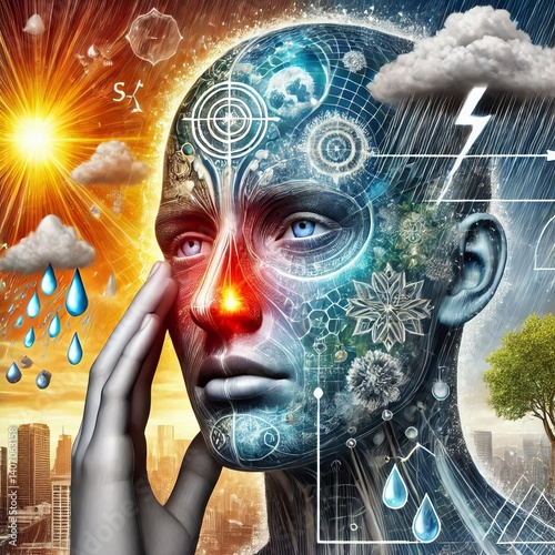 Weather barometric pressure or hu