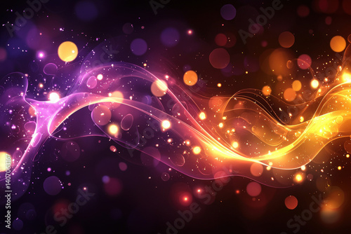 A vibrant purple and yellow...