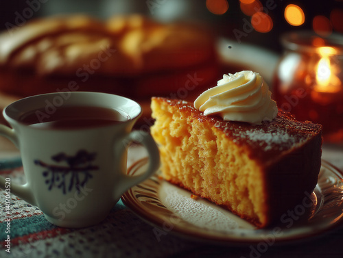 A warm slice of cornbread s...