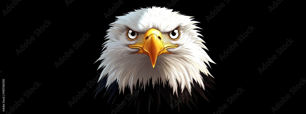 Fototapeta premium The bald eagle is a bird of prey found in North America. A sea eagle, it has two known subspecies and forms a species pair with the white-tailed eagle. Its range includes most of Canada and Alaska