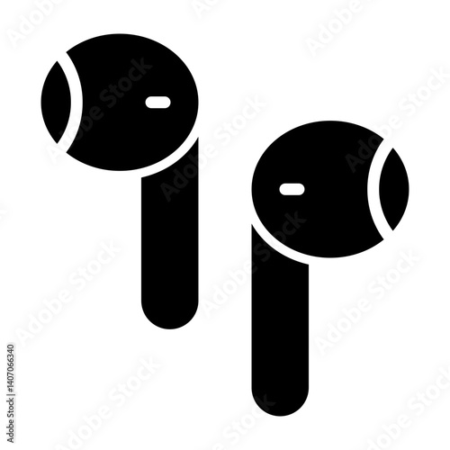 Ear Buds Vector Glyph Icon Design