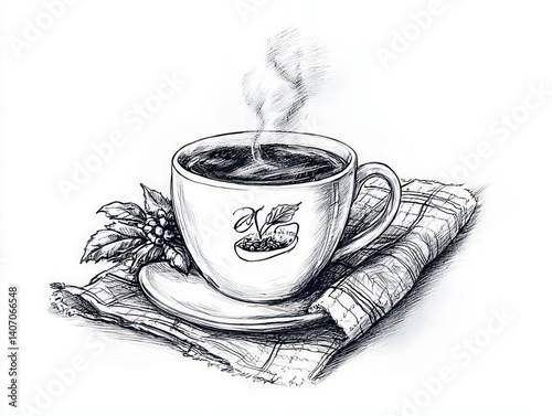 Coffee sketch: A warm portr...