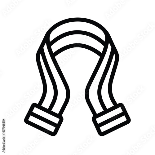 Outline of Resistance bands on white background