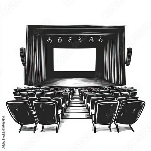 theatre silhouette , black ...