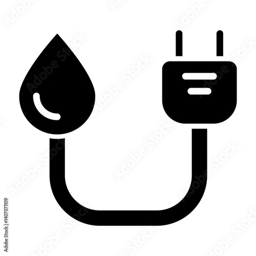 Water Energy Vector Glyph Icon Design