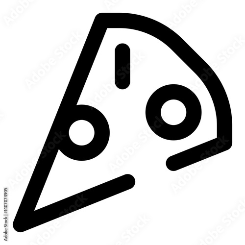 food and fruit dashed line icon