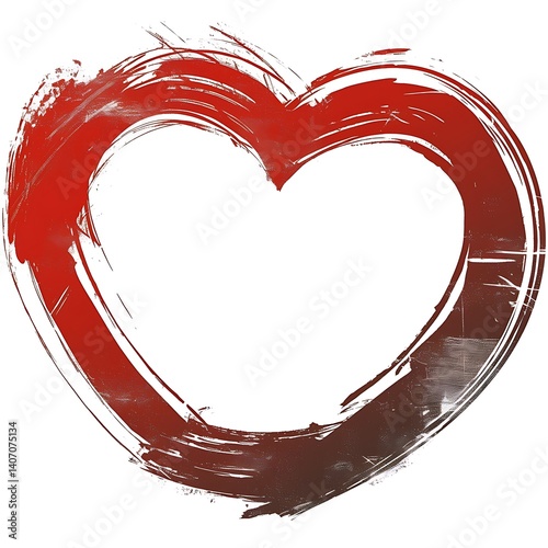 Heart Brush Stroke Art
