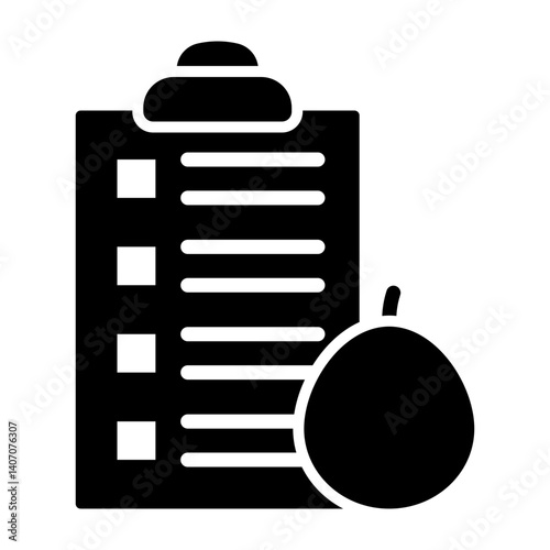 Meal Planning Vector Glyph Icon Design