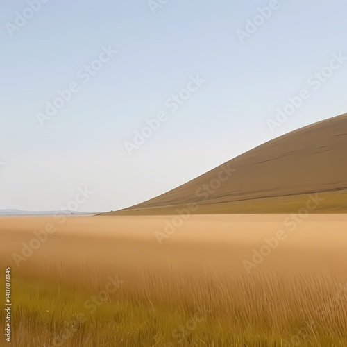 brown field and blue sky background