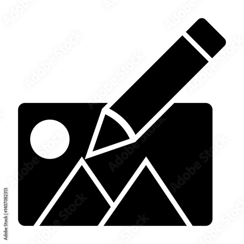 Photo Editing Vector Glyph Icon Design