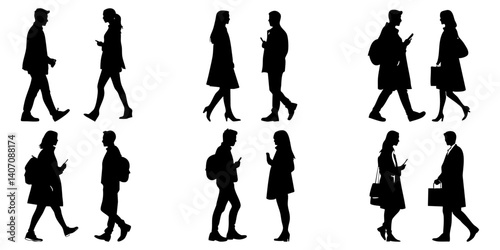 silhouettes of people