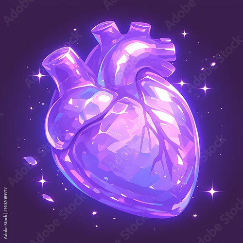 Heart in Purple Light
