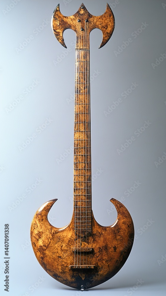 Naklejka premium Axe-Shaped Custom Guitar