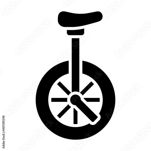 Monocycle Vector Glyph Icon Design