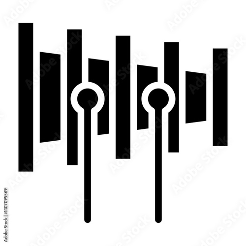 Xylophone Vector Glyph Icon Design
