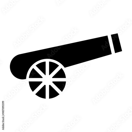 Cannon Vector Glyph Icon Design