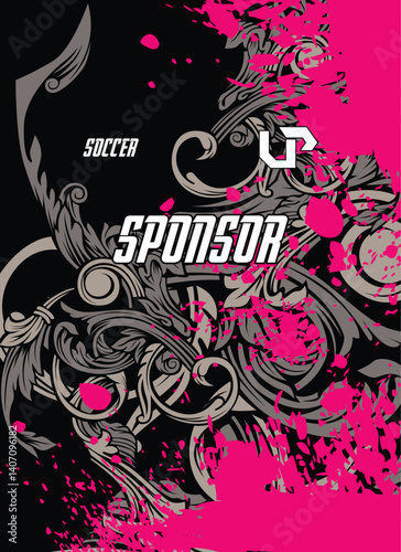 sport sublimation jersey pattern vector