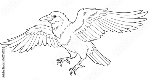 Yatagarasu Three Legged Crow Karasu Coloring Page Japanese Legend Raven Guide Printable Outline Art Design