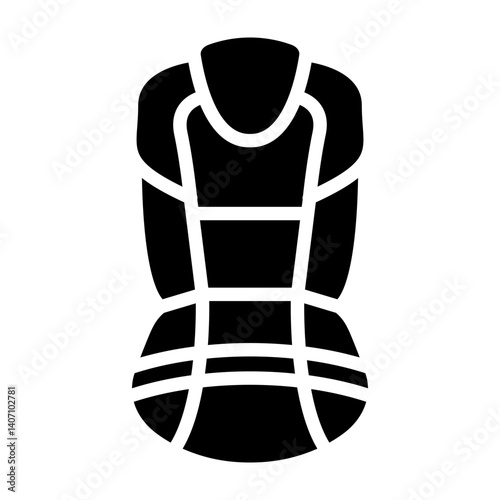 Car Seat Vector Glyph Icon Design