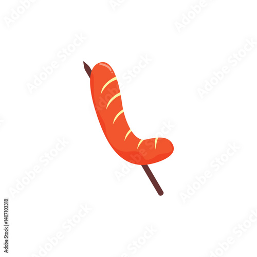 grilled sausage illustration design