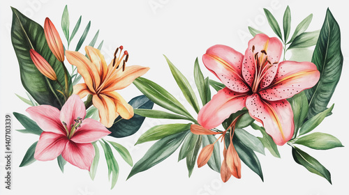 Elegant wedding invitation card background . Minimal hand painted watercolor botanical flowers texture template background. Design for wedding, vip cover, poster, rsvp moderncard.Valentine's Day