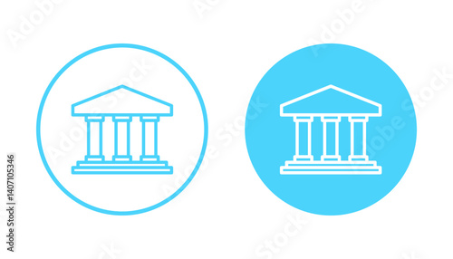 Bank icon vector. Bank sign and symbol, museum, university