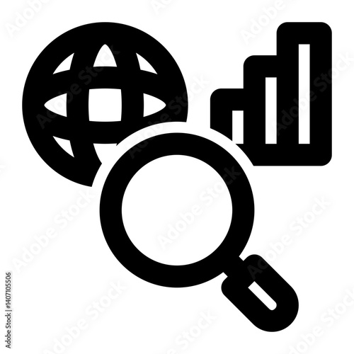 SEO, Search Engine Optimization, Internet Outline Icon