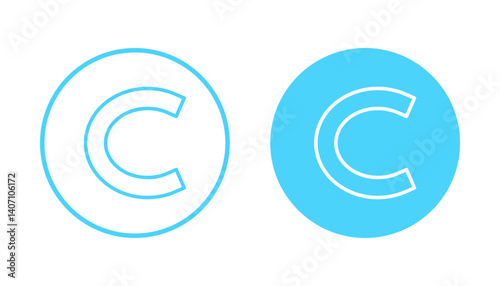 Copyright icon vector. copyright sign and symbol