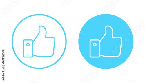 Like icon vector. Thumbs up sign and symbol. Hand like