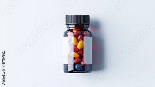 Obraz na płótnie minimalist bottle of vitamins isolated w salonie