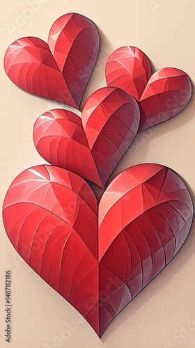 Hearts Art Wall Display