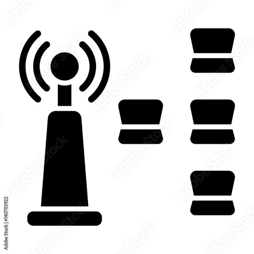 WAN Vector Glyph Icon Design
