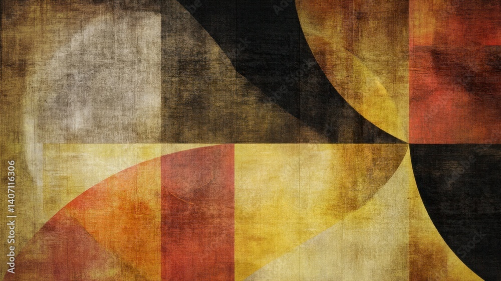 Abstract Geometric Art with Warm Earthy Tones and Textured Finish Abstract Geometric Art with Warm Earthy Tones and Textured Finish